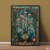 Flowers In Mughal Era Style Vase Artwork | Digital Painting Wall Art