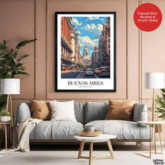 Buenos Aires City Argentina | Abstract Travel Artwork #00649