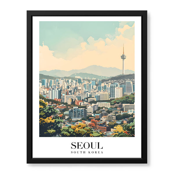 Seoul City South Korea | Abstract Travel Artwork #00650