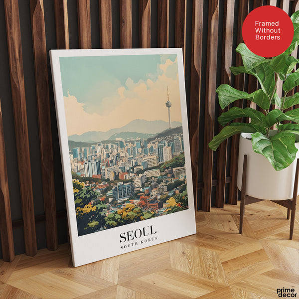 Seoul City South Korea | Abstract Travel Artwork #00650