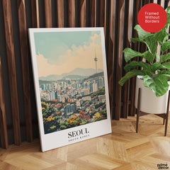 Seoul City South Korea | Abstract Travel Artwork #00650