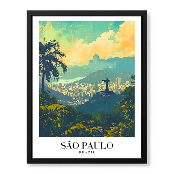 Sao Paulo City Brazil | Abstract Travel Artwork #00651