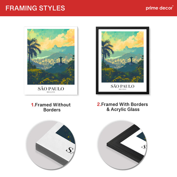 Sao Paulo City Brazil | Abstract Travel Artwork #00651