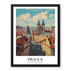 Prague City Czech Republic | Abstract Travel Artwork #00652