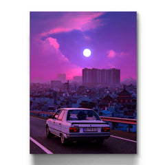 Full Moon Vaporwave City