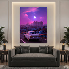 Full Moon Vaporwave City