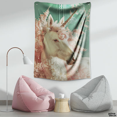 Beautiful White Unicorn | Animal Tapestry