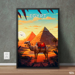 Cairo Egypt Colorful Illustration Series | Travel Poster Wall Art - Prime Décor