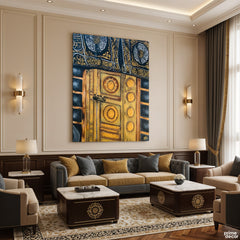 Door of Kaaba Original Painting Acrylic Wall Art | Handmade Painting