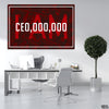 I AM CEO With Red Color Shade (Single Panel) Office Wall Art