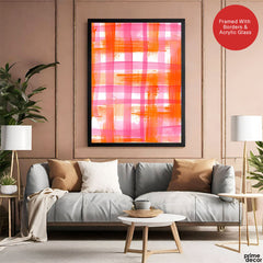 Abstract Pink & Orange Artwork | Abstract Fashion Artwork #00661