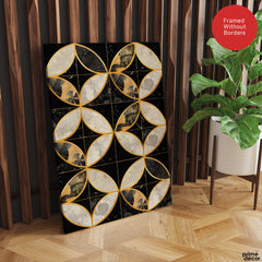 Black & Gold Geometric Shapes Artwork | Abstract Fashion Artwork #00679