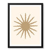 Khaki Color Sun Portrait Over Beige Background | Abstract Fashion Artwork #0067 - Prime Décor