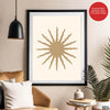Khaki Color Sun Portrait Over Beige Background | Abstract Fashion Artwork #0067 - Prime Décor