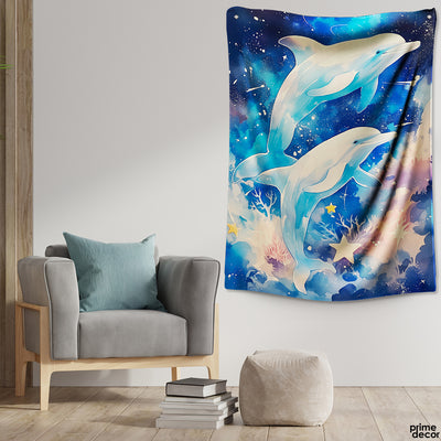 Abstract Beautiful Dolphins | Nature Tapestry
