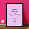 Anything is Possible | Motivational Poster Wall Art