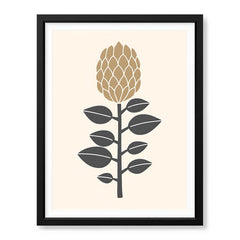 Beautiful Floral Portrait Over Beige Background | Abstract Floral Artwork #0068 - Prime Décor