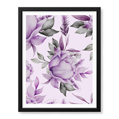 Beautiful Pink & Purple Floral Artwork | Abstract Floral Artwork #00691