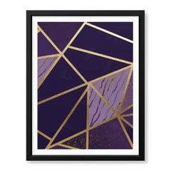 Abstract Pink & Purple Geometric Artwork With Golden Lines | Abstract Fashion Artwork #00692