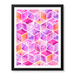 Beautiful Pink & Orange Geometric Artwork | Abstract Fashion Artwork #00696