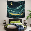 Beautiful Night View Of Moon & Stars | Nature Tapestry