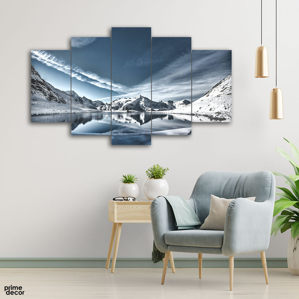 Cold Winter Glacier View (5 Panel) Islamic Wall Art - Prime Décor