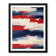 Abstract Red & Blue Paint Stroke Artwork | Abstract Fashion Artwork #00700