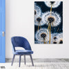 Beautiful White Flowers In A Starry Night (Single Panel) Floral Wall Art
