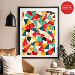 Abstract Colorful Pattern Artwork With Beige Background | Abstract Fashion Artwork #00718