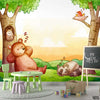 Animal Sleeping Under The Trees In Forest | Kids Wallpaper Mural