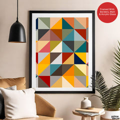 Abstract Colorful Triangle Pattern Artwork | Abstract Fashion Artwork #00720