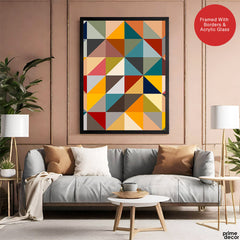 Abstract Colorful Triangle Pattern Artwork | Abstract Fashion Artwork #00720