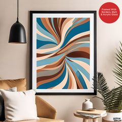 Abstract Blue & Brown Color Shades Artwork | Abstract Fashion Artwork #00721