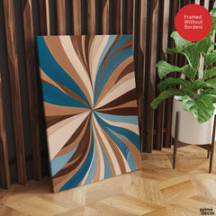 Abstract Blue Brown & Beige Color Shades Artwork | Abstract Fashion Artwork #00722