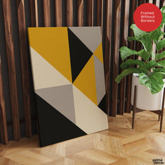 Gray Black & Gold Abstract Pattern Shapes Artwork | Abstract Fashion Artwork #00727