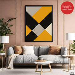 Gray Black & Gold Abstract Shapes Artwork | Abstract Fashion Artwork #00729