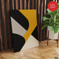 Gray Black & Gold Abstract Paint Stroke Artwork | Abstract Fashion Artwork #00730