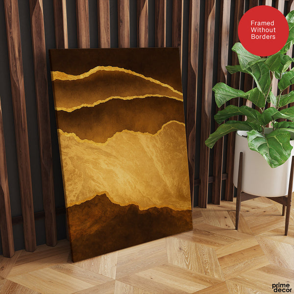 Mystic Marble Series - Brown & Gold | Abstract Signature Artwork #00735