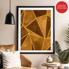 Mystic Marble Series Pattern - Brown & Gold | Abstract Signature Artwork #00737
