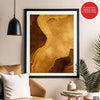 Mystic Marble Series Paint Stroke - Brown & Gold | Abstract Signature Artwork #00738