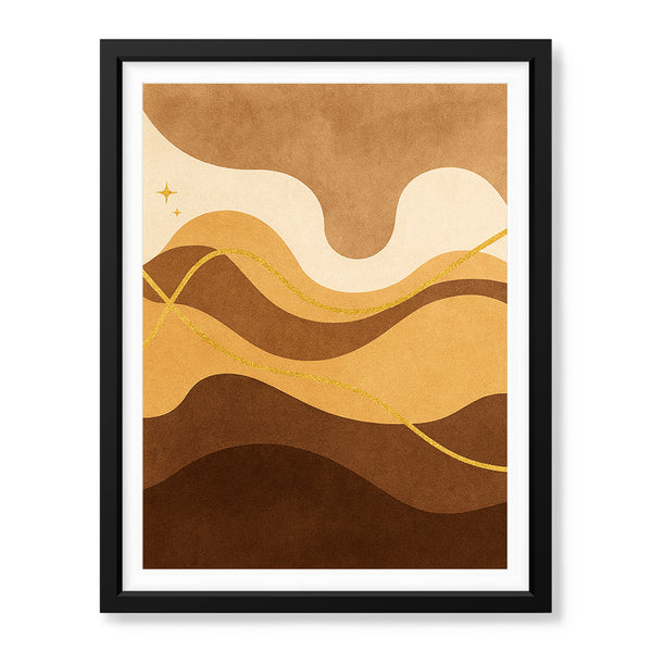 Mystic Marble Series Beige Shade - Brown & Gold | Abstract Signature Artwork #00739
