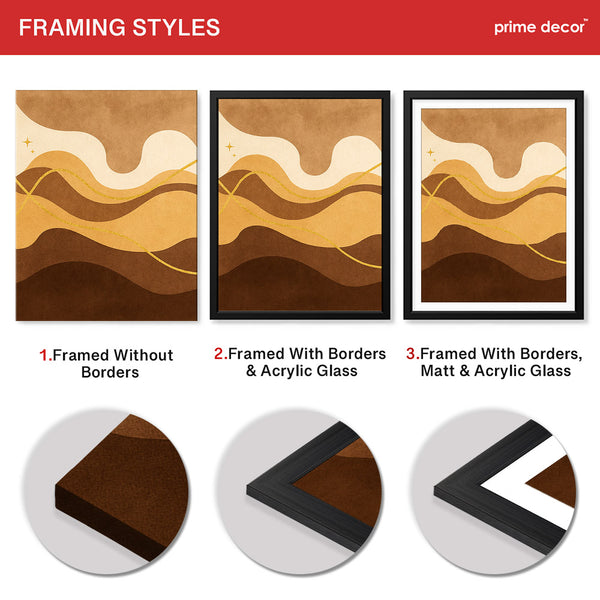 Mystic Marble Series Beige Shade - Brown & Gold | Abstract Signature Artwork #00739