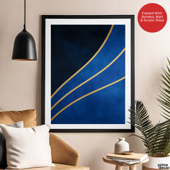 Mystic Marble Series - Blue & Gold | Abstract Signature Artwork #00741