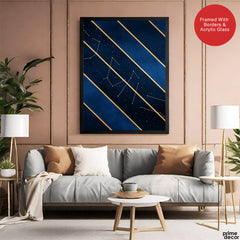 Mystic Marble Series - Blue & Gold | Abstract Signature Artwork #00742