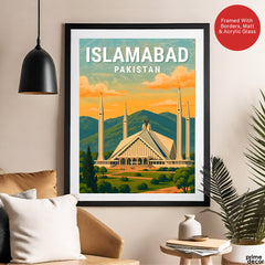 Islamabad Pakistan Illustration City Poster | Travel Artwork #00745