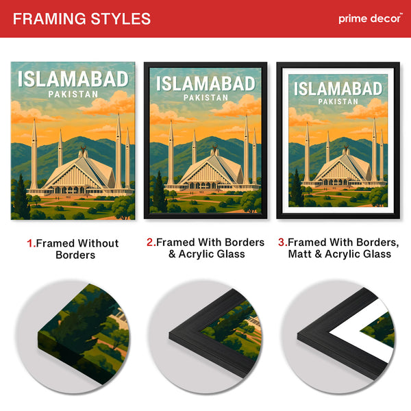 Islamabad Pakistan Illustration City Poster | Travel Artwork #00745