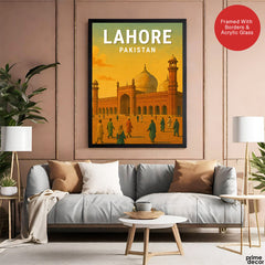 Lahore Pakistan Illustration City Poster | Travel Artwork #00746