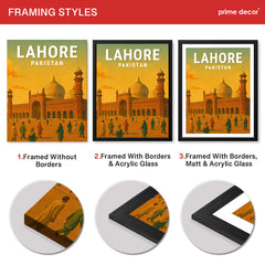 Major Pakistani Cities Illustration Set #03 (8 Panel) Travel Wall Art