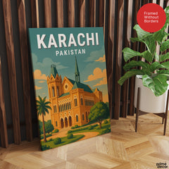 Karachi Pakistan Illustration City Poster | Travel Artwork #00747