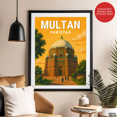 Multan Pakistan Illustration City Poster | Travel Artwork #00748